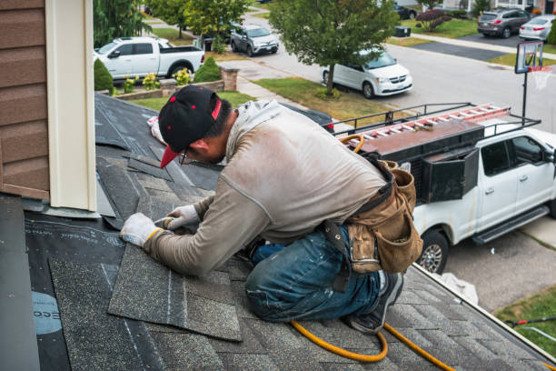 Professional Roofing technician working in Lackey, VA